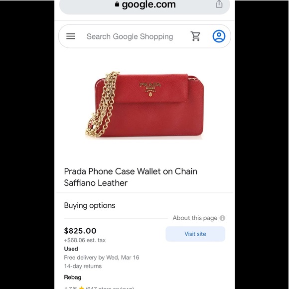 Authentic Prada I phone case plus Wallet/wristlet - Picture 10 of 11